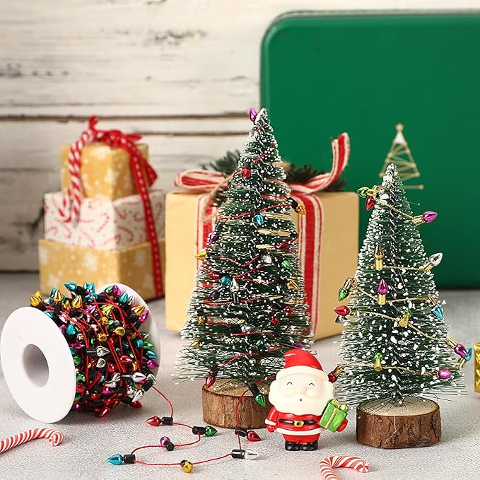 Jansun 32.8 Feet Dollhouse Fake String, Miniatures Dollhouse Christmas String Decorations for Doll House Miniature Furniture Crafts Accessories Christmas Holiday Wedding Party Decor