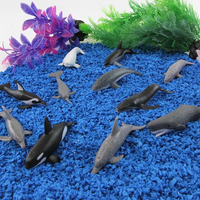 Safari Ltd. Whales and Dolphins Bulk Bag - Set of Miniature Cetacean Toy Figures - 48 Piece Play Toys for Boys, Girls & Kids Age 3+