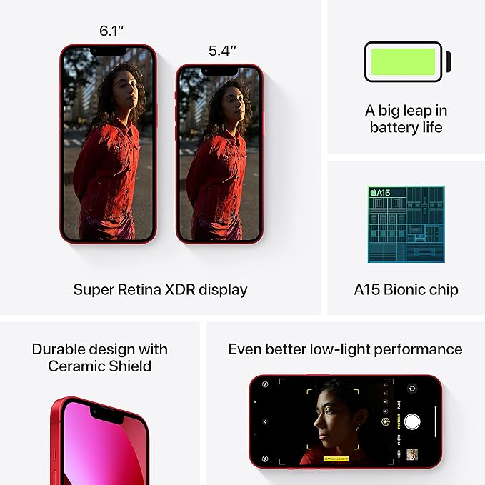 Apple iPhone 13 Mini, 256GB, Product Red - Unlocked (Renewed Premium)