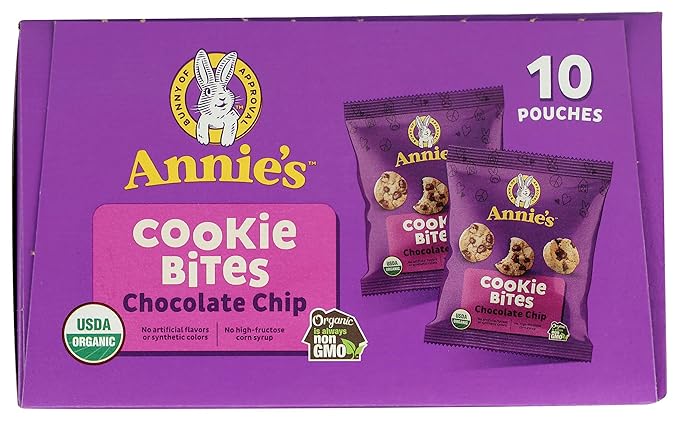 Annie's Organic Chocolate Chip Cookie Bites, 10 Pouches, 10.5 oz