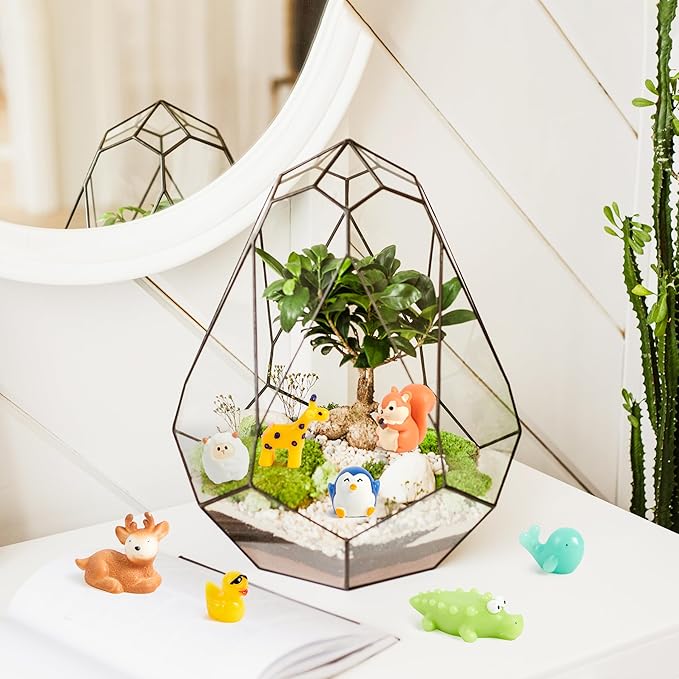 JOYIN 50 Pcs Mini Resin Animals Figures, Mix Resin Animals Figurines for Fairy Garden Accessories, Dollhouse Decorations, Slime Charms for Crafts, DIY Miniature Scenes, Halloween Party Favors
