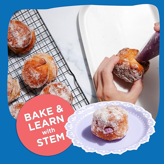 BāKIT Box Ube Treasure Donuts Kit – Make Ube Donuts at Home with Kids | Baking Kit with STEM Activities, Pre-Measured Ingredients, and Educational Fun