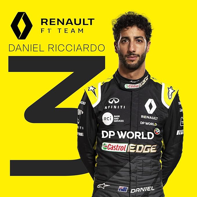 1:43 F1 Team RS20-2020 Collection Formula 1 Race # 3 Model Inspired by Daniel Ricciardo & Esteban Ocon Diecast Collectible Model