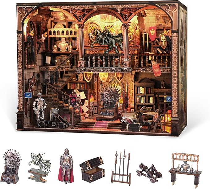Book Nook Kit - DIY Tiny Home Dollhouse with Sensor LED Light | Enchanting 3D Puzzle Insert for Adults & Teens | Ideal Crafts for Heartfelt Gifts & Everyday Creativity