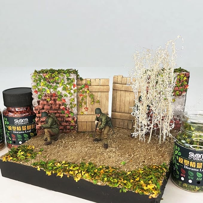 Cayway Static Grass Tuft Miniature Shrubs Model Bushes Long Shrub Vegetation Groups for DIY Model Train Landscape Railroad Scenery, White