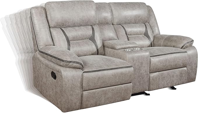 Coaster Home Furnishings Greer 3-Piece Upholstered Reclining Sofa Set Taupe 651351-S3