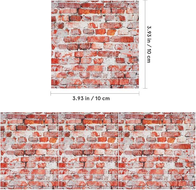 ABOOFAN 4 Sheets Dollhouse Wallpaper Peel and Stick Miniatures Dolls House Floor Paper 1:12 Scale Dollhouse Accessories