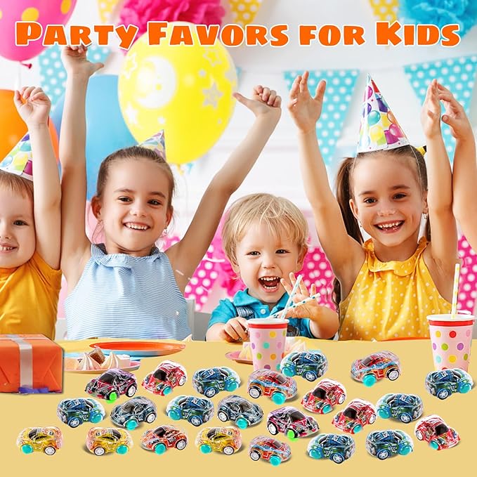 QSONSELL 50 Pcs Mini Pull Back Cars, Mini Toy Cars Pull Back Race Cars for Kids Toddlers, Treasure Box Toys for Classroom Prizes, Pinata Stuffers, Easter Basket Stuffers Goodie Bags Stuffers for Kids