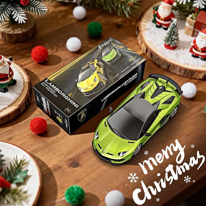Lamborghini Remote Control Car, 1:24 Scale Electric Sport Racing Hobby Toy Car Lamborghini Model Vehicle for Boys Girls Birthday Gifts, Green