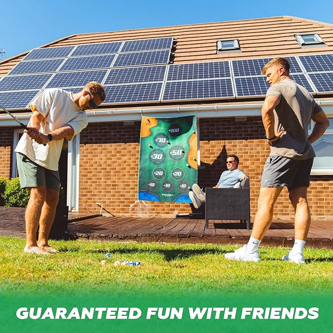 Golf Game for Adults Outdoor Indoor - Backyard Chipping Set with Sticky Balls - Family Entertainment Multi-Player Action - Friend and Party Activity - Gift for Golfers