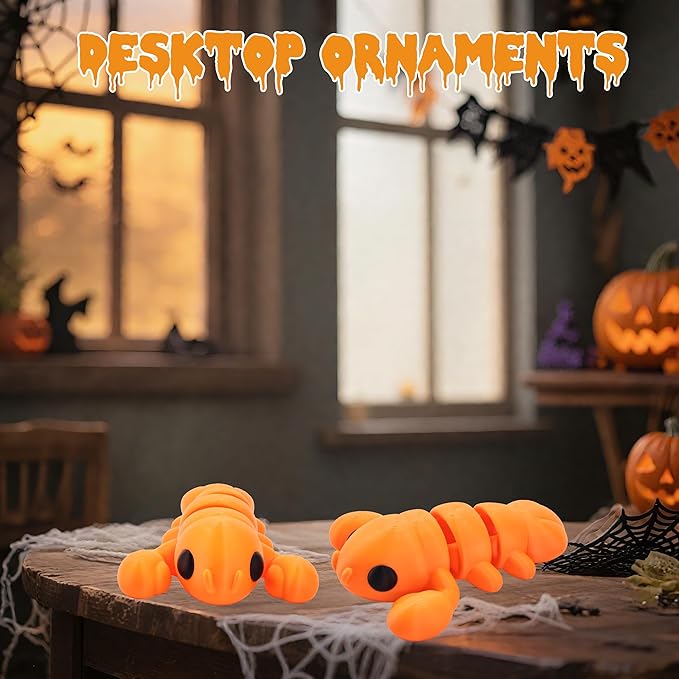 5.5 inches 3D Printed Lobster Figurines, Animal Figurines, Articulated Fidget Toys, Desk Decoration, Party Favor, Birthday Gifts, Office Display, Collectible Animals for Boys and Girls