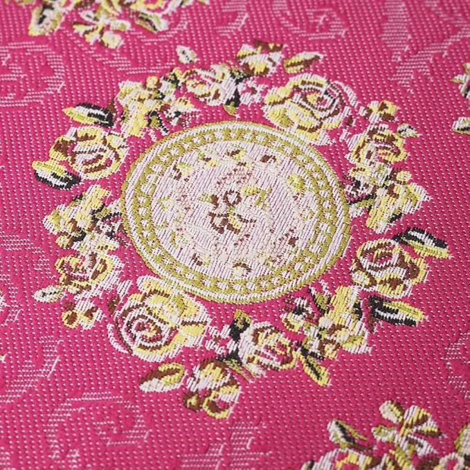 Odoria 1/12 Miniature Round Rugs and Carpet Dollhouse Decoration Accessories, Rose Red