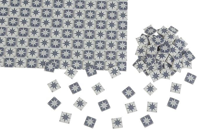 150 pcs, Dollhouse Flooring, 1:12 Scale Doll House Tiles, Miniature Checkerboard Floor, REDUCIO! (Starfall Mosaic)