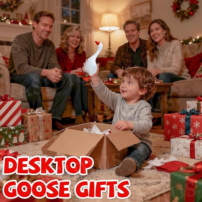 Desk Goose Magnetic Goose Key Holder, Desk Goose 7 Inches Desktop Goose with Upgraded Magnetic Beak, Home Decor Table Decorations for House Warming Gifts (Goose Only)