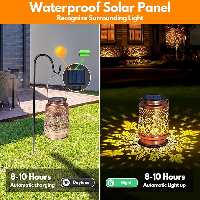 Christmas Gifts for Women, Solar Lantern Outdoor Waterproof Decorations Garden Decor, Christmas Birthday Gifts for Women, Mom, Grandma Decorative Garden, Yard, Patio, Lawn, Balcony Porch - Hummingbird