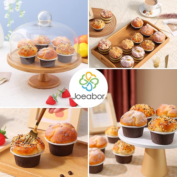 Joeabor Fake Cupcakes, Artificial Cupcakes for Display, Realistic Fake Food, Artificial Cake Fake Desserts Pastries for Decoration, Decorative Faux Cakes Set C 6 Pack
