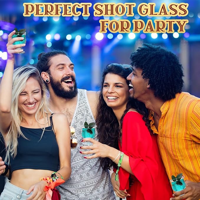 Suclain 36 Pcs Shot Glass Bulk Set 1.5 oz Mini Cute Cordial Glasses with Stem Sherry Glasses Clear Shot Glassware for Wine Liqueur Tequila Whiskey Beverage Wedding Party Bar Supplies