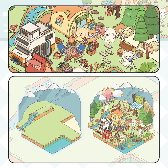 DIY 3D Sticker Scene,6 Sets of Kawaii Miniature Scenic House Stickers,Cozy Room Stickers Therapy Scenes for Adults and Kids Stress Relief Pass The Time and Gifts (Z-4)