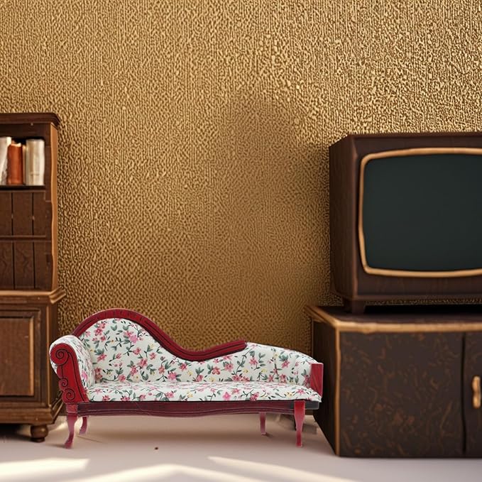 COHEALI Mini Doll House Furniture - 1 12 Scale Vintage European Style Sofa for Dollhouse Decoration and DIY Miniature Scenes