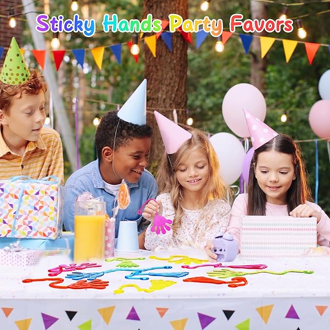 PICcircuit Sticky Hands Bulk 30 PCS Party Favors for Kids 4-8,8-12 Year Stretchy Sticky Hand Feet Goodie Bags Stuffers for Kids Classroom Prizes Valentines Gifts for Kids Birthday Trinkets Slap Hand