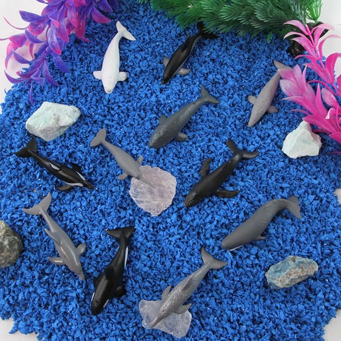 Safari Ltd. Whales and Dolphins Bulk Bag - Set of Miniature Cetacean Toy Figures - 48 Piece Play Toys for Boys, Girls & Kids Age 3+