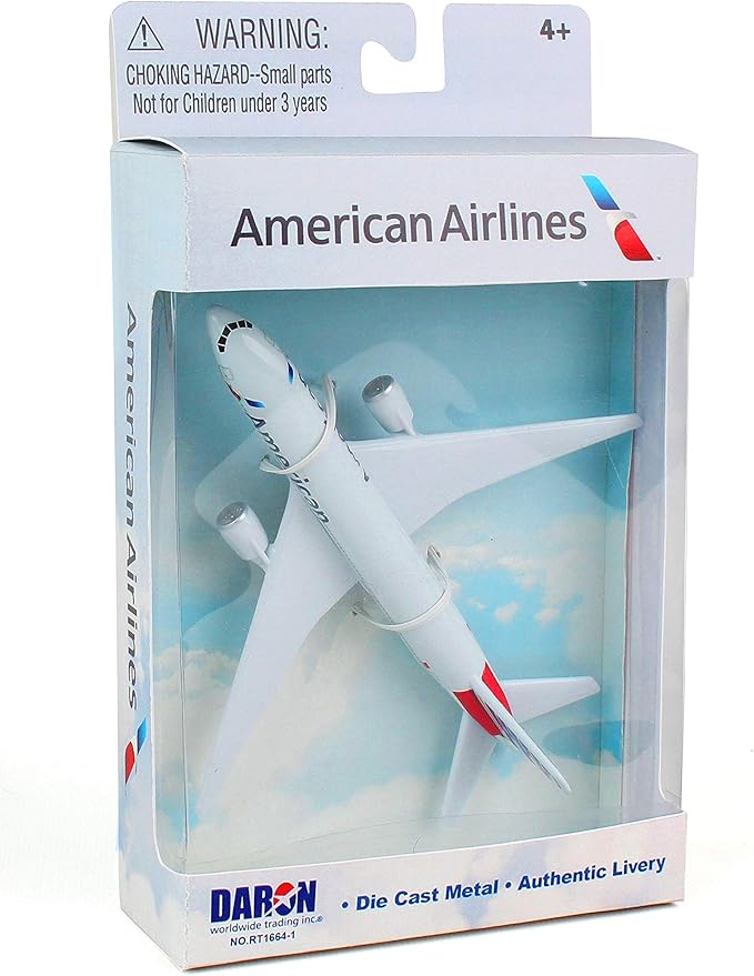 Daron Toy Airplane – American Airlines – Die-Cast Metal Model Airplane Toy with Plastic Parts for Kids Ages 3+