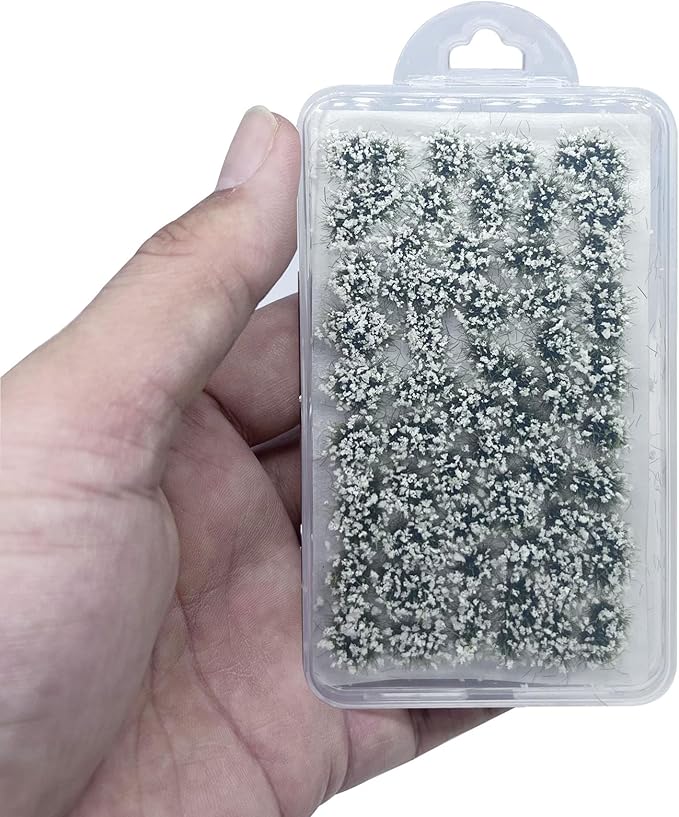 Woohome 32 PCS Static Grass Model Grass Bushy Tuft Flower Cluster Vegetation Groups for DIY Architecture Building Model Train Landscape Railroad Scenery