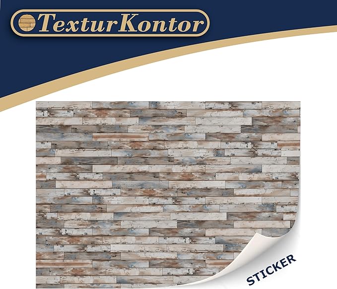 3 Sheets Self-Adhesive Flooring for Dollhouse 1:12 Scale (Shabby Blue White)