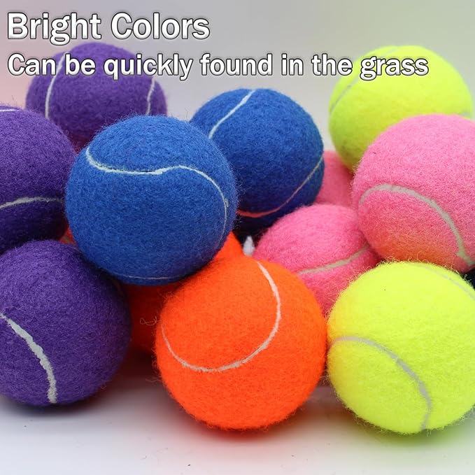 SHYUJAJIE Tennis Balls, 20 Pack Training Tennis Balls,High Elasticity Practice Tennis for Beginner, Exercise Playing Balls for Pet Dog