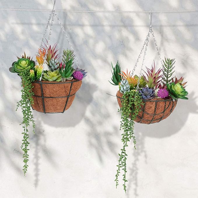 Meneco Faux Succulents Artificial Plants – 16 Pack Lifelike Fake Succulent Plants Unpotted