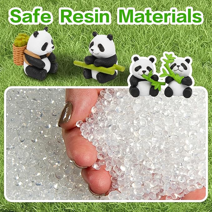 9pcs Mini Panda Figurines, Mini Animals Figurines Fairy Garden Accessories Outdoor for Garden Decor, Landscape Decor, DIY Craft, Dollhouse, Succulents & Home Decoration
