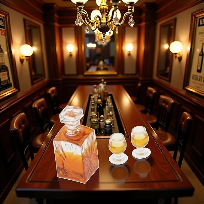 3Pcs 1:12 Scale Dollhouse Miniature Accessories Whiskey Wine Bottle Bar Model Convenient and Nice Accessories