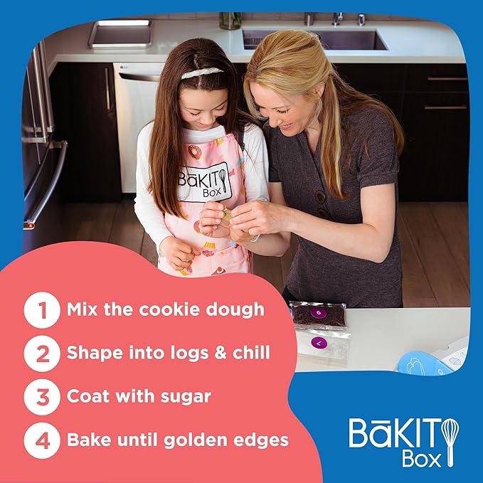 BāKIT Box Japanese Matcha Cookie Kit for Kids – Learn About Japan + Make Cookies – Includes Printed Recipe & Activity Guides – Educational Baking Gift