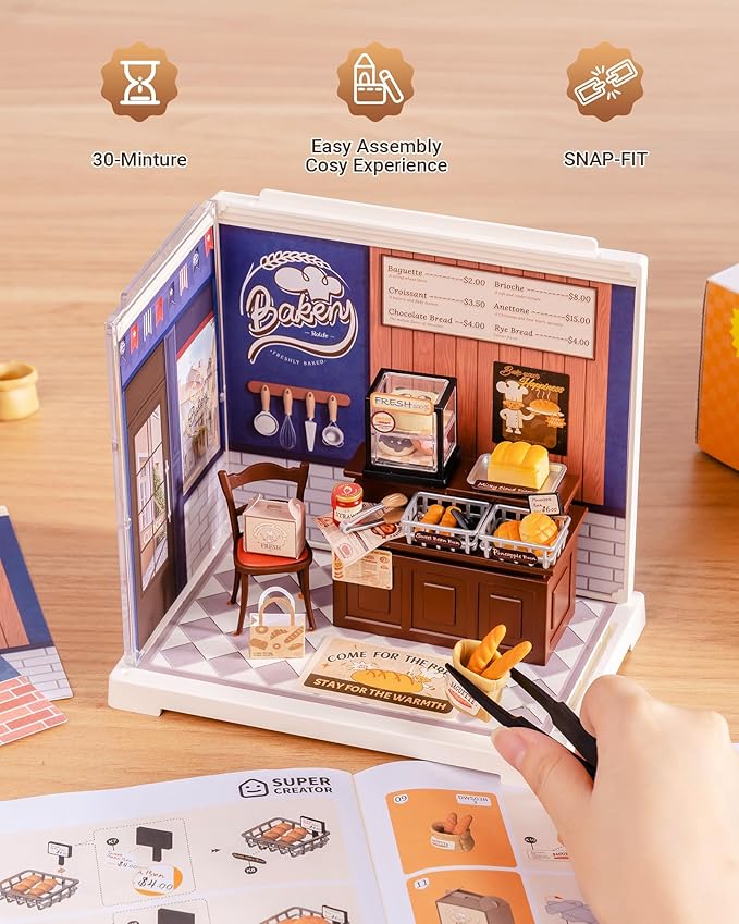 Rolife Super Creator Mini Series Fruits Shop, DIY Plastic Miniature Kits Retail Store Series, Mini Model House Building Set for Teens Aged 14+, DIY Crafts/Hobbies for Adults (Nature Energy Fruits)