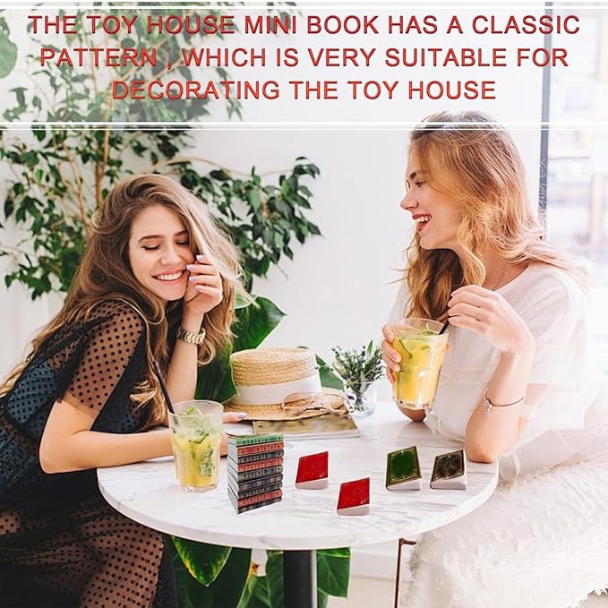 BLMHTWO 30 Pieces 1: 12 Scale Miniature Books Dolls House Books Miniature Books for Dolls House Dolls House Miniatures Writable Page-Turnable Reusable Minature Books for Dolls Bedroom Study Room