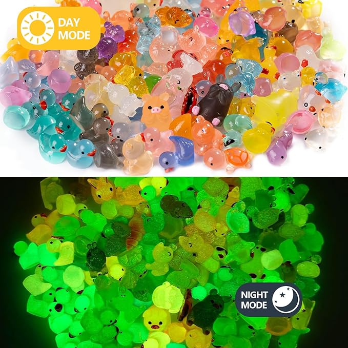 120 Pcs Mini Animals Tiny Animal Figurines Bulk for Miniature Fairy Garden Decoration Accessories Micro Landscape Aquarium Potted Decoration