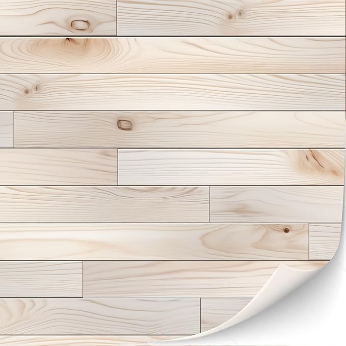 3 Sheets Self-Adhesive Flooring for Dollhouse 1:12 Scale (Creme Colored Oak 2)