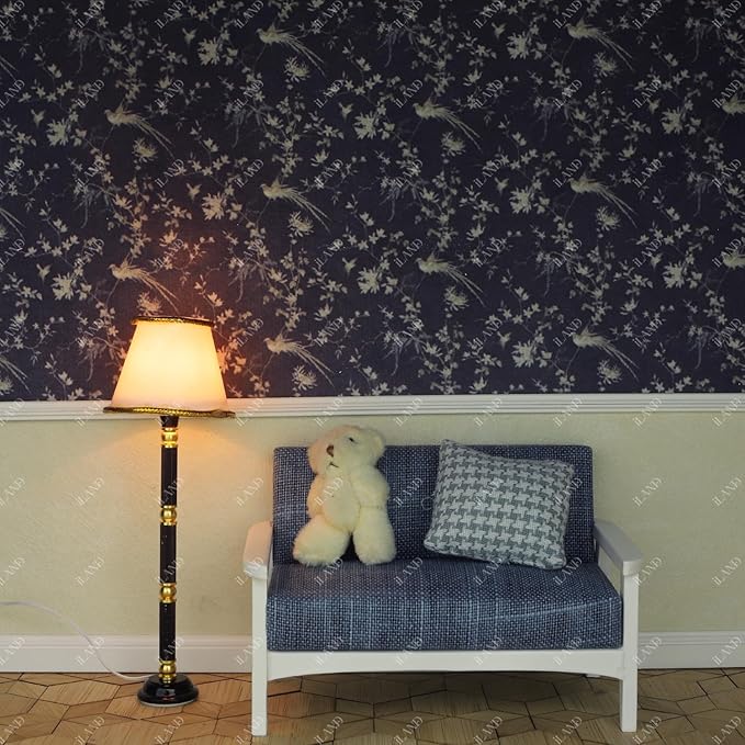 iLAND Dollhouse Wallpaper, Nice 1/12 Scale Accessories & 1/6 Scale Accessories for DIY Dollhouse Décor, 39 * 15.7 inch Beautiful Doll House Wall Paper w/Harmonious Proportions & Realistic Touch