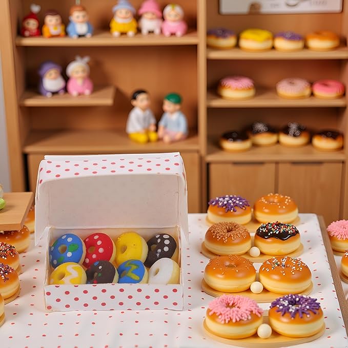 1Set 1/12 Miniature Donuts Dollhouse Decoration Accessories, DIY Micro Landscaping Decor