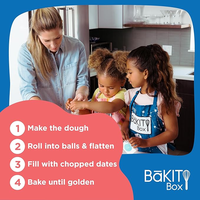 BāKIT Box Maamoul Cookie Baking Kit for Kids – Make Lebanese Date-Filled Cookies + Learn Culture – Printed Recipe & Activity Guides – Educational STEM Gift