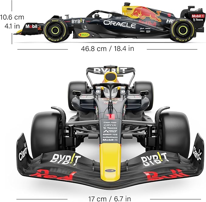 Voltz Toys Authentic Licensed 1:12 F1 RedBull Rb18 Remote Control Car - F1 Collection RC car Series for Kids and Adults - 2.4GHz RC Car for Gift (1:12 RedBull Rb18(NO.1))