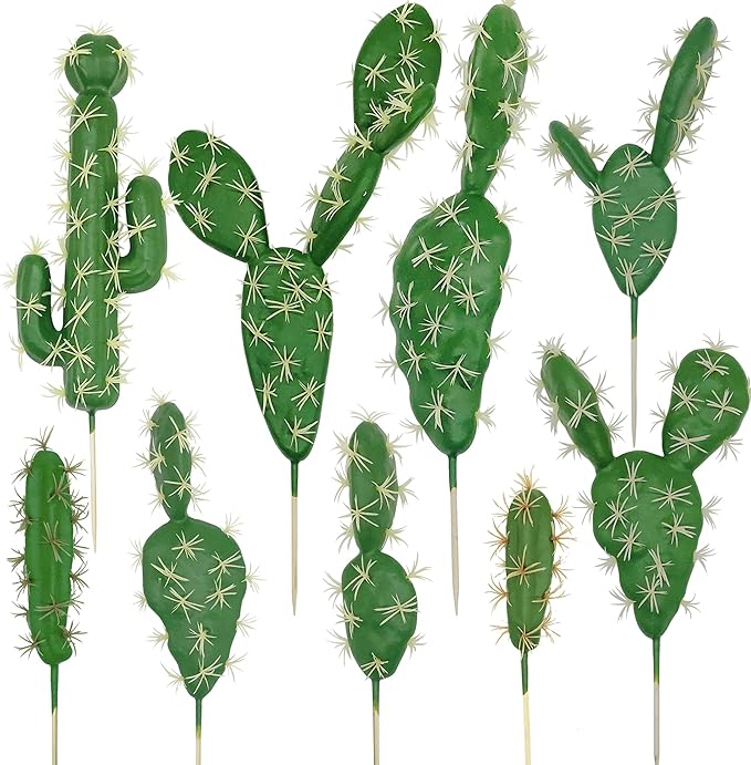 Woohome 9 PCS Artificial Succulents and Cactus Plants - Faux Cacti Decor for Decoration