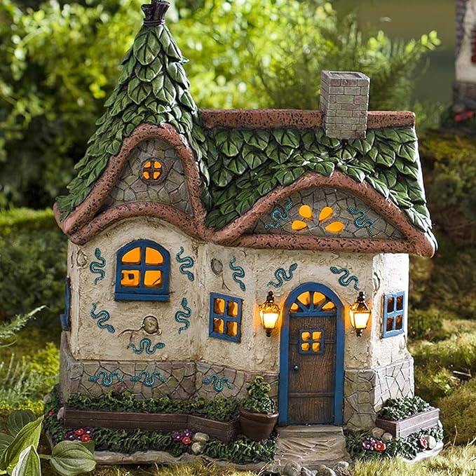 200 Pieces Blue Mini Snakes Dollhouse Tiny Resin Snakes Micro Fake Snakes for Crafts Dollhouse Fairy Garden Micro Landscaping Decoration Mini Halloween Figurines