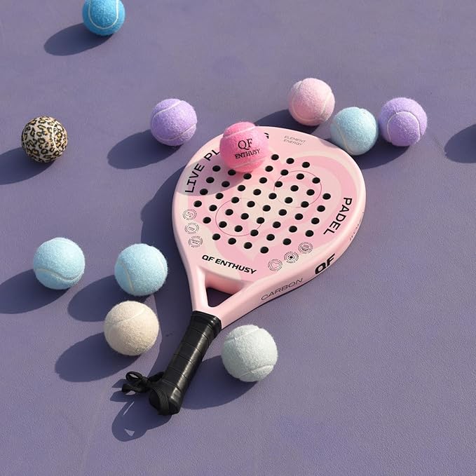 QF ENTHUSY Pink Tennis Balls, 3 Pack Colored Tennis, Suitable for Beginner, Training, Matches & Practice Sessions