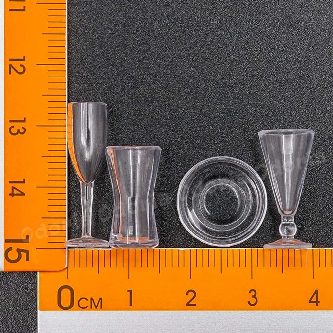 Odoria 1/12 Miniature Glasses 14Pcs Dollhouse Decoration Accessories