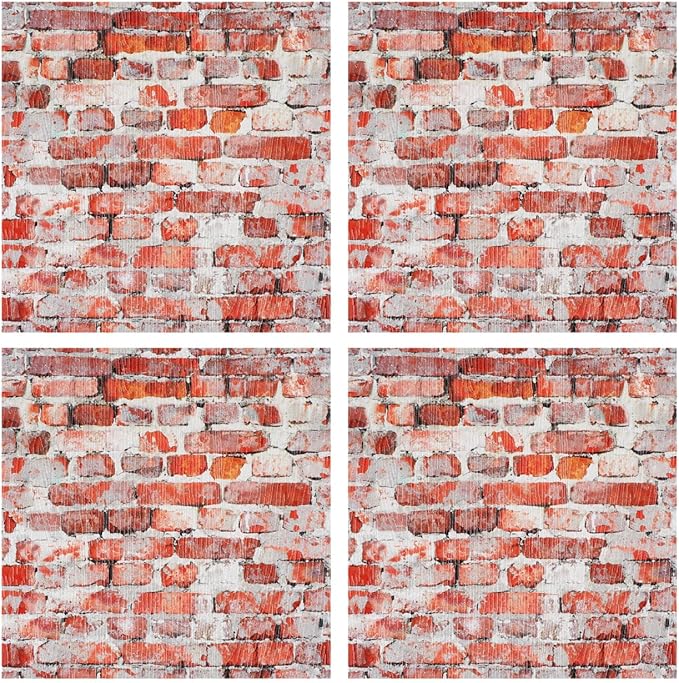 ABOOFAN 4 Sheets Dollhouse Wallpaper Peel and Stick Miniatures Dolls House Floor Paper 1:12 Scale Dollhouse Accessories