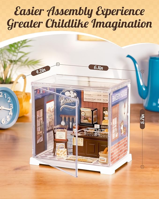Rolife Super Creator Mini Series Fruits Shop, DIY Plastic Miniature Kits Retail Store Series, Mini Model House Building Set for Teens Aged 14+, DIY Crafts/Hobbies for Adults (Nature Energy Fruits)