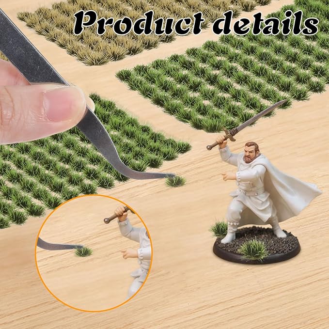 QfwdfcTrenz 208 Pcs Static Grass Bushy Tuft, Model Grass Tufts or Train Landscape Railway Model Artificial Scenery DIY Miniature Shrubs Building Layout Miniature Plants (Two Colors)