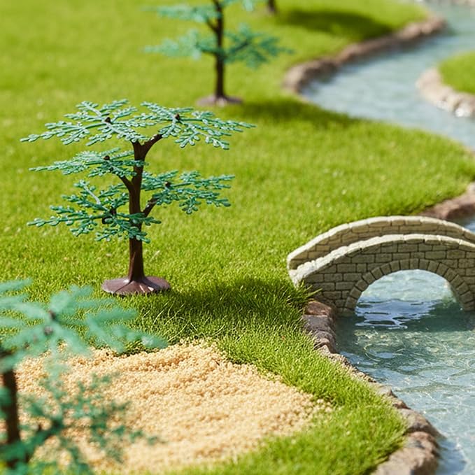 Miniature Trees for Crafts, 3.54 inch Plastic Tiny Model Trees for Diorama, Detachable 5-Leaf DIY Assembly, Artificial Scenery Accessories for Fairy Garden & School Projects