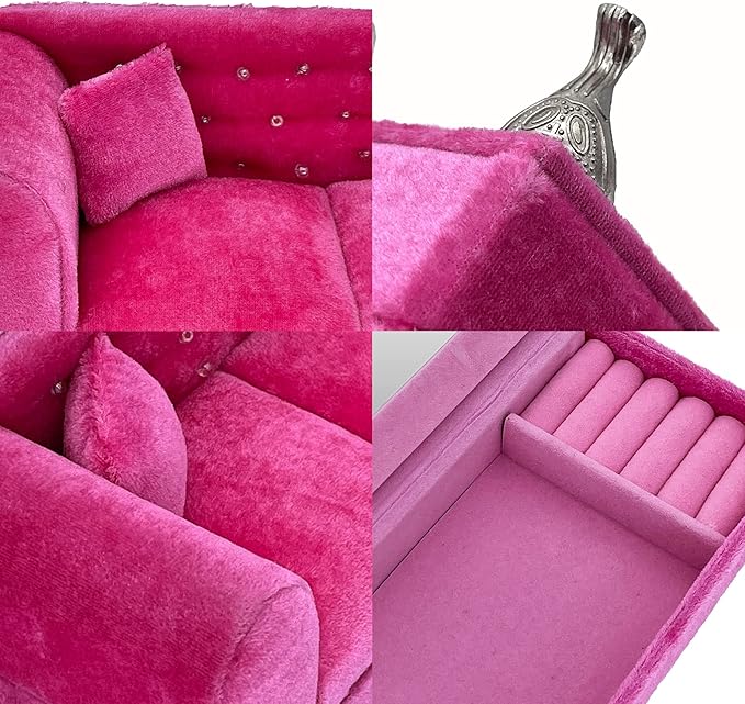 Yikko 1/6 Sofa Cushions for Dollhouse Living Room or Bedroom Decor, 12inch Dolls Accessories, Furniture for Blythe-Doll, Gift for Women Jewelry Box(K-S86)